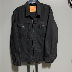 Black Denim Levi Jean Jacket. Never worn.